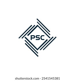 Logotipo do PSC. P S C design. Carta branca do PSC. PSC, P S C letra logotipo design. P S C letra logotipo design em OURO,