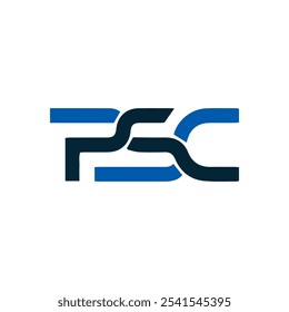 Logotipo do PSC. P S C design. Carta branca do PSC. PSC, P S C letra logotipo design. P S C letra logotipo design em OURO,