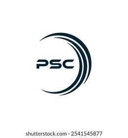 Logotipo do PSC. P S C design. Carta branca do PSC. PSC, P S C letra logotipo design. P S C letra logotipo design em OURO,