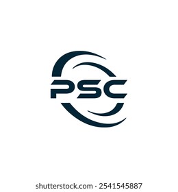 Logotipo do PSC. P S C design. Carta branca do PSC. PSC, P S C letra logotipo design. P S C letra logotipo design em OURO,