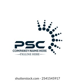 Logotipo do PSC. P S C design. Carta branca do PSC. PSC, P S C letra logotipo design. P S C letra logotipo design em OURO,