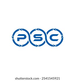 Logotipo do PSC. P S C design. Carta branca do PSC. PSC, P S C letra logotipo design. P S C letra logotipo design em OURO,