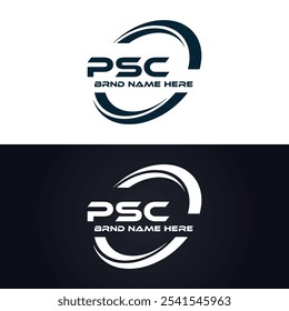 Logotipo do PSC. P S C design. Carta branca do PSC. PSC, P S C letra logotipo design. P S C letra logotipo design em OURO,