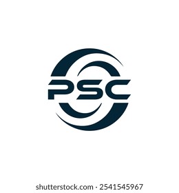 Logotipo do PSC. P S C design. Carta branca do PSC. PSC, P S C letra logotipo design. P S C letra logotipo design em OURO,