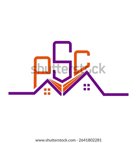 PSC Real State logo design, PSC simple and modern logo. PSC luxurious alphabet design  