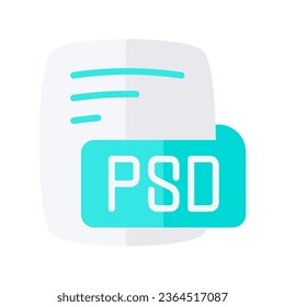 Psd Adobe Photoshop Document Flat Style Icon