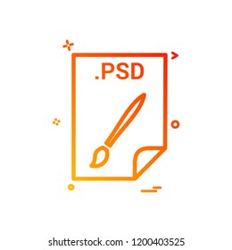 PSD application download file files format icon vector design