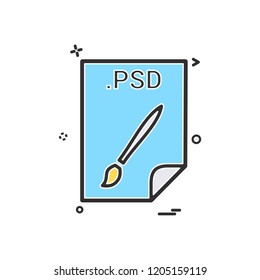 PSD application download file files format icon vector design