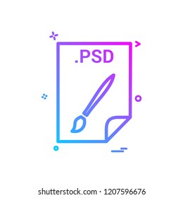 PSD application download file files format icon vector design