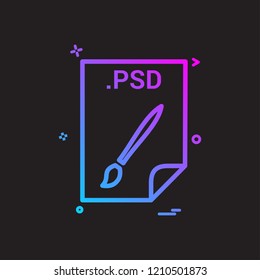 PSD application download file files format icon vector design