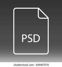 PSD Document File Type Vector Icon Illustration