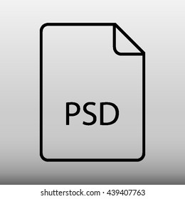 PSD Document File Type Vector Icon Illustration