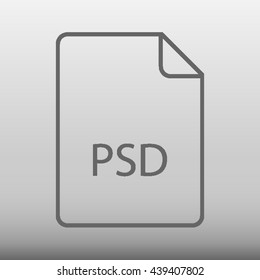 PSD Document File Type Vector Icon Illustration