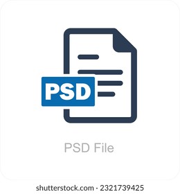 PSD File and Document Icon Concept