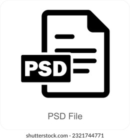 PSD File and Document Icon Concept