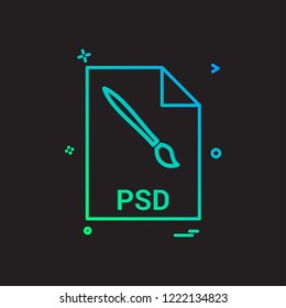 psd file file extension file format icon vector design