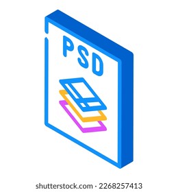 psd file format document isometric icon vector. psd file format document sign. isolated symbol illustration