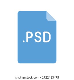 PSD file format flat icon. Linear style sign for mobile concept and web design. Simple color symbol. Vector illustration isolated on white background. EPS 10.