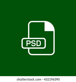 psd file format icon. psd file extension vector illustration