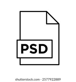 PSD File Format Icon Flat illustration sign