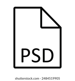 PSD File Format Icon, Ideal for Digital Art and Graphic Design Illustrations