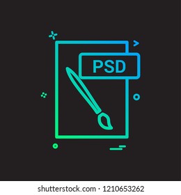 psd file format icon vector design