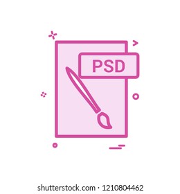 psd file format icon vector design