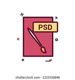 psd file format icon vector design