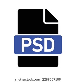 PSD File Format Icon, Vector Graphics 