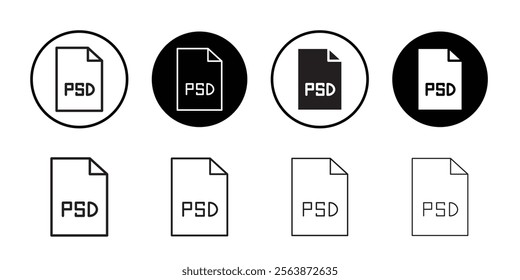 PSD File Format Icon web design in vector