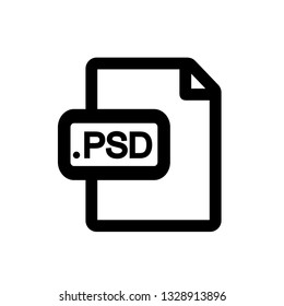 PSD File Format Icon,vector Illustration. Flat Design Style. Vector PSD File Format Icon Illustration Isolated On White Background, PSD File Format Icon Eps10. 