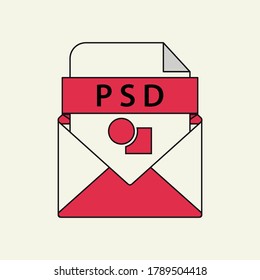 Psd file formats icon vector illustration