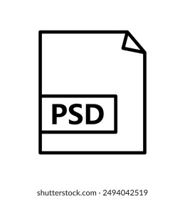 PSD-Dateisymbol im Hintergrund dargestellt