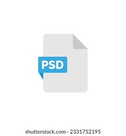 PSD-Datei-Symbol einzeln auf weißem Hintergrund