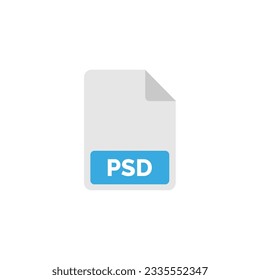 PSD-Datei-Symbol einzeln auf weißem Hintergrund