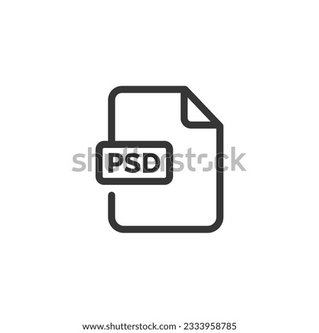 PSD file icon isolated on white background