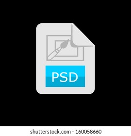 Psd file icon vector