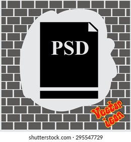 Psd file icon vector