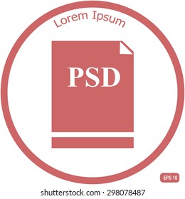 Psd file icon vector