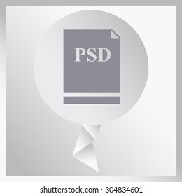 Psd file icon vector