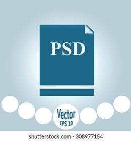 Psd file icon vector