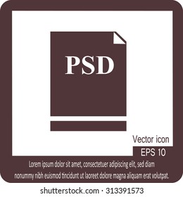 Psd file icon vector