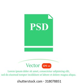 Psd file icon vector.