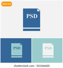 Psd file icon vector.