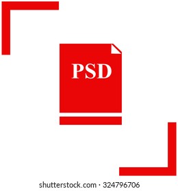 Psd file icon vector.