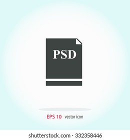 Psd file icon vector.