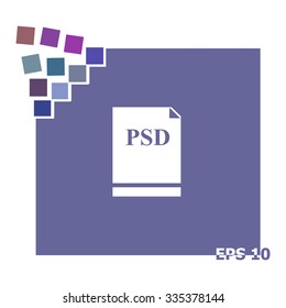 Psd file icon vector.