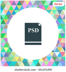 Psd file icon vector.