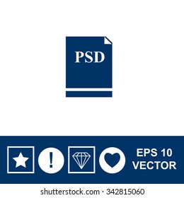 Psd file icon vector.