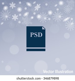 Psd file icon vector.